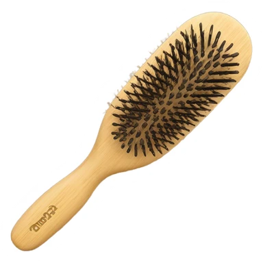Bamboo hair brush sticker