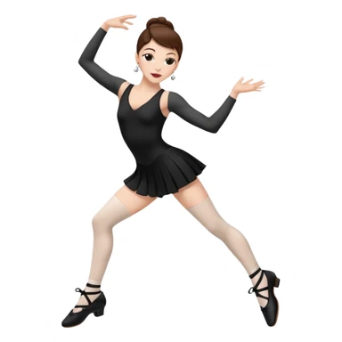 Jazz dancer white with brown hair wearing jazz shoes  sticker
