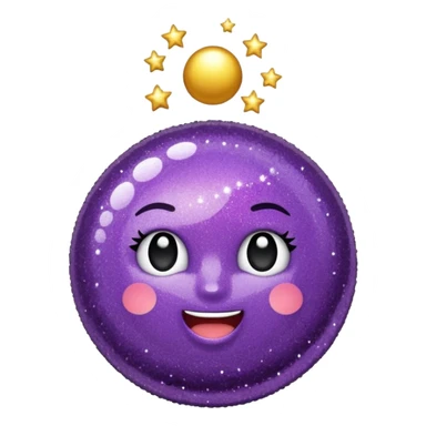bolinha glitter roxo sticker