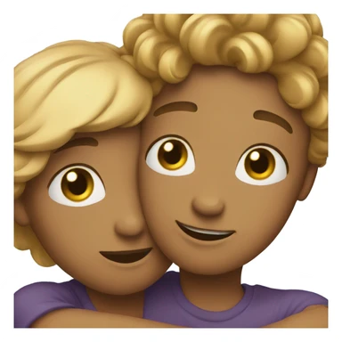 two friends hugging
 sticker
