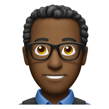 bold men with glasses on computer sticker