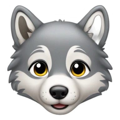 baby grey Wolf sticker
