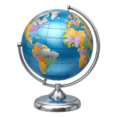 Time Zone Globe sticker