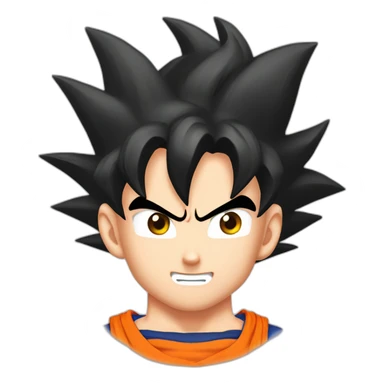 dragonball goku face colour sticker