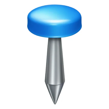 Blue Round Pushpin
 sticker