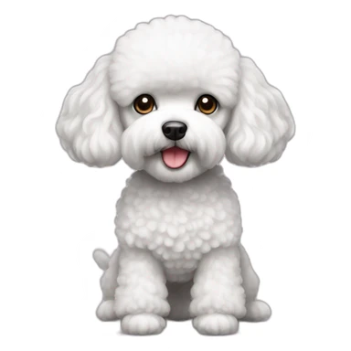 white toy poodle sticker