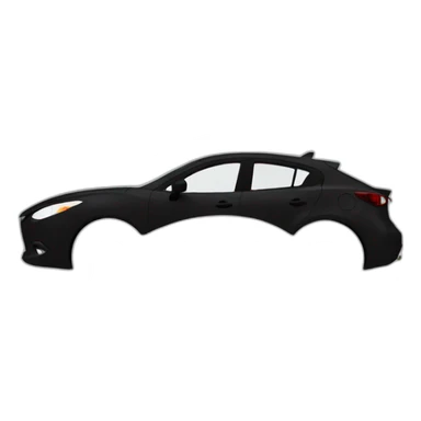 Black 2016 Mazda 3 hatchback sticker