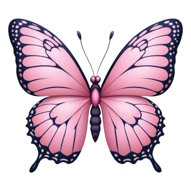 Pink butterfly emoji sticker