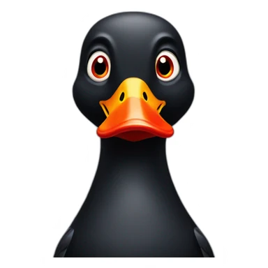 Black red duck sticker