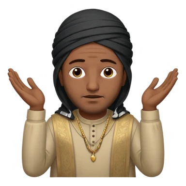 surrenders, depict an Iraqi with a sad face and raised hands sticker