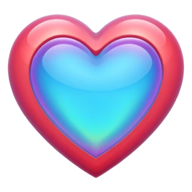 Holographic heart sticker