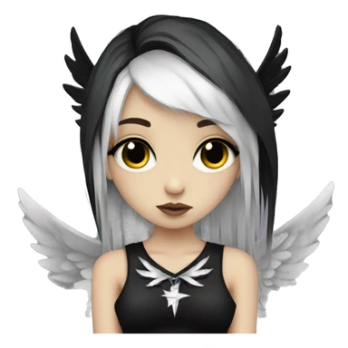 cute goth angel emo punk girl sticker