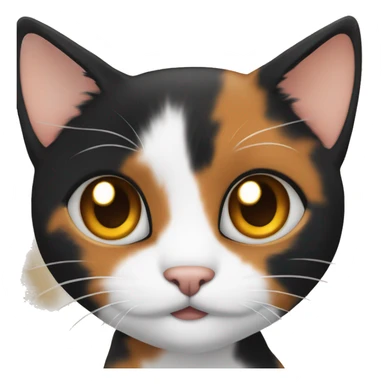 calico cat with more black less orange sticker