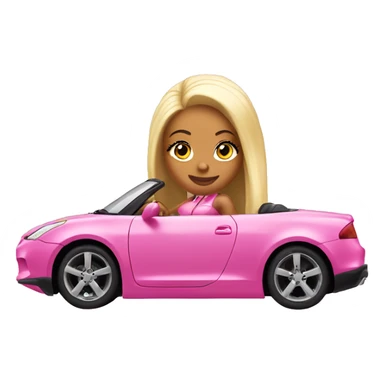 Nicki Minaj in a pink car sticker