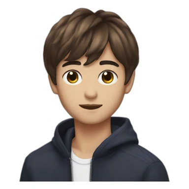 taehyung brunette sticker