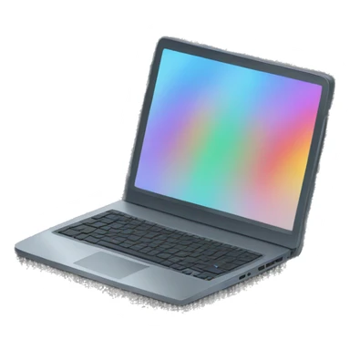 laptop with colorful horizontal strokes of code on the screen sticker