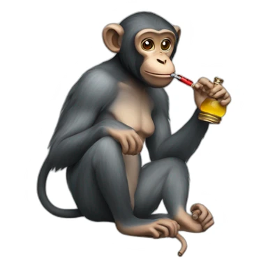 monkey-smoke-hookah sticker