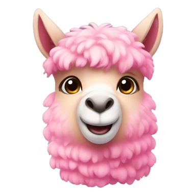 Cute pink Alpaka sticker