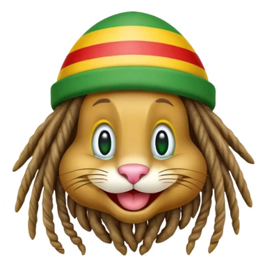 rasta easter bunny sticker