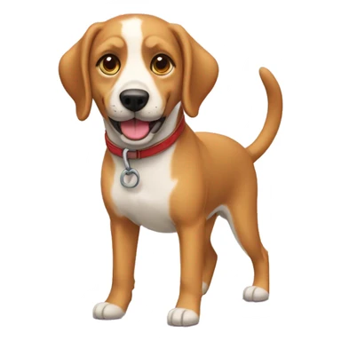 Perro alegre con overol  sticker