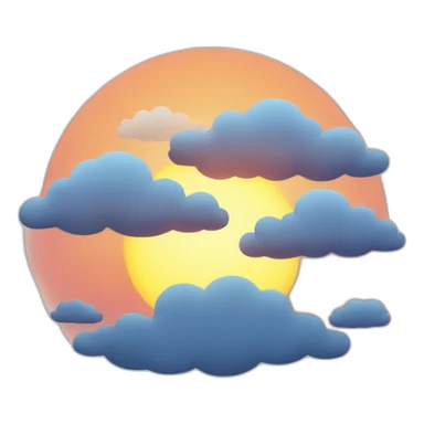 Happy sunset cloud sticker
