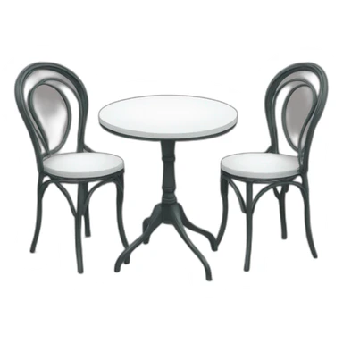french bistro table and chair sticker