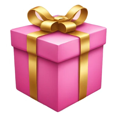 pink and gold present sticker