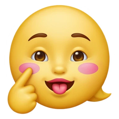 Classic yellow emoji blowing kiss with puckered lips sticker