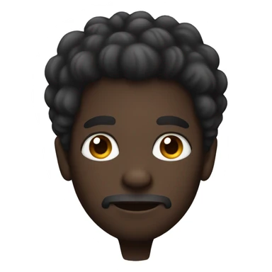 dark skin man with pillow fluff sticker