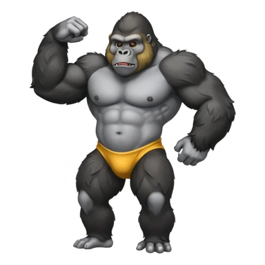 gorilla standing and banging on his chest sticker