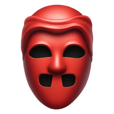 masque LED rouge sticker
