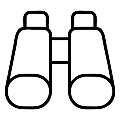 binoculars outlined icon sticker
