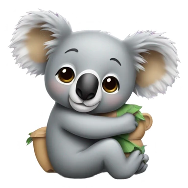 Koala hugging a teddy bear sticker