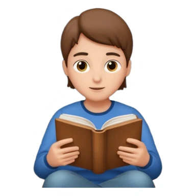adult learning with a book in the night sticker