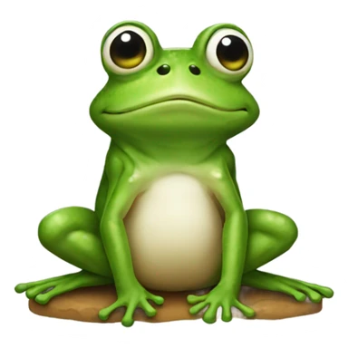 Frog with rabbit toth  sticker