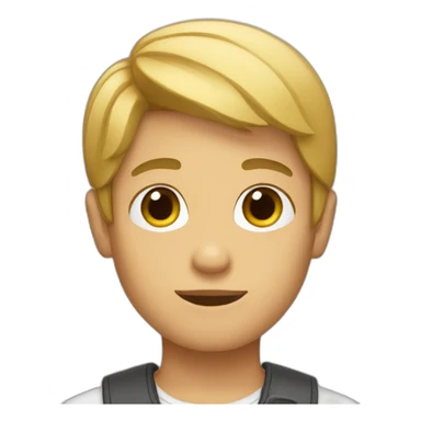 À boy with straight hair sticker