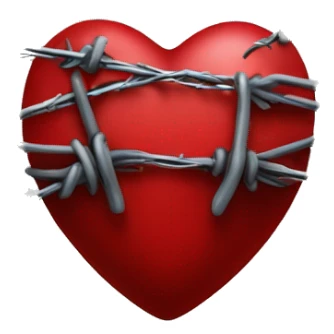 gothic heart with barbed wire sticker