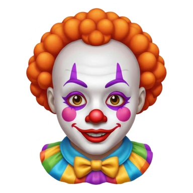 clown make up process sticker