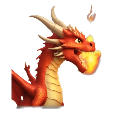 Dragon breathing fire sticker