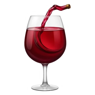 full glass of red wine sticker