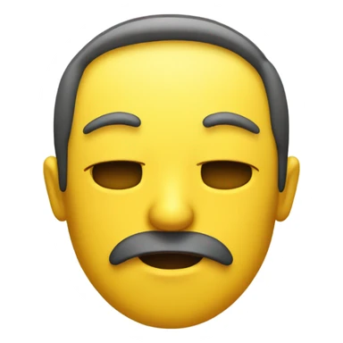 try not to smile by closing his mouth emoji sticker