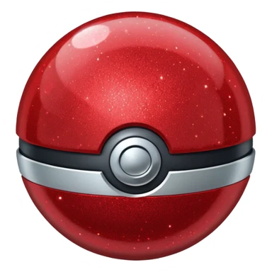 red glitter pokeball  sticker