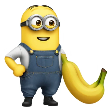 Minion with banana  sticker