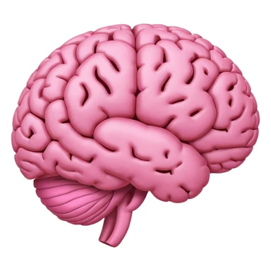 pink brain sticker