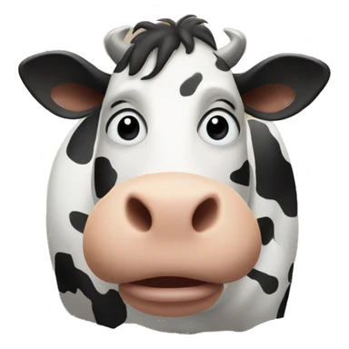 a cow in a barn sticker