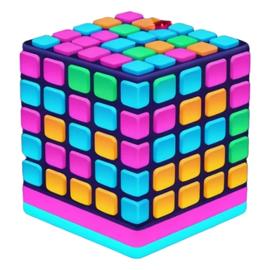 screen with blocks of code in bright colors sticker
