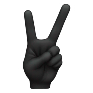 BLACK HAND PEACE SIGN sticker
