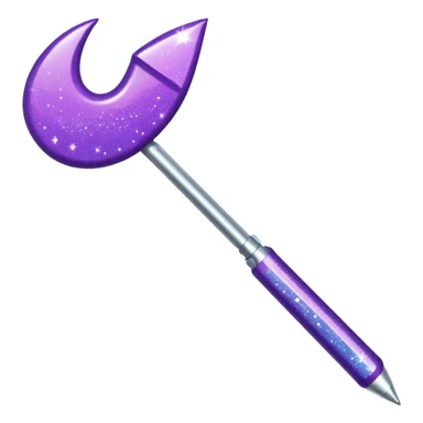 flecha para esquerda glitter roxo e ciano sticker