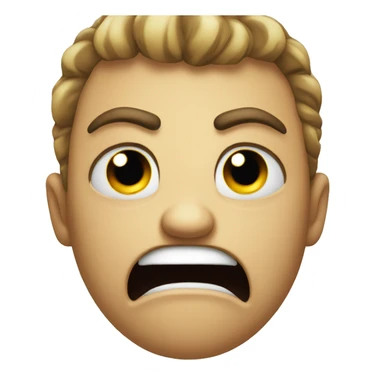 Angry emoji who is crying and rid written  sticker