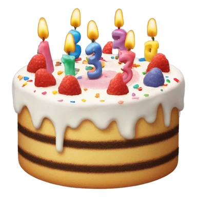 Birthday cake with “33” on it sticker